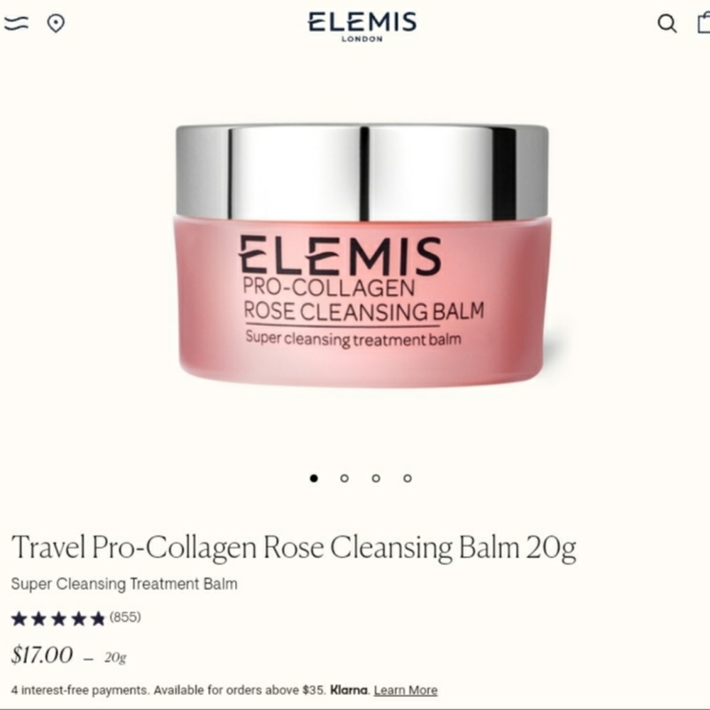 ELEMIS Pro-Collagen Rose Cleansing Balm Travel Size 20g *NEW - Picture 7 of 9